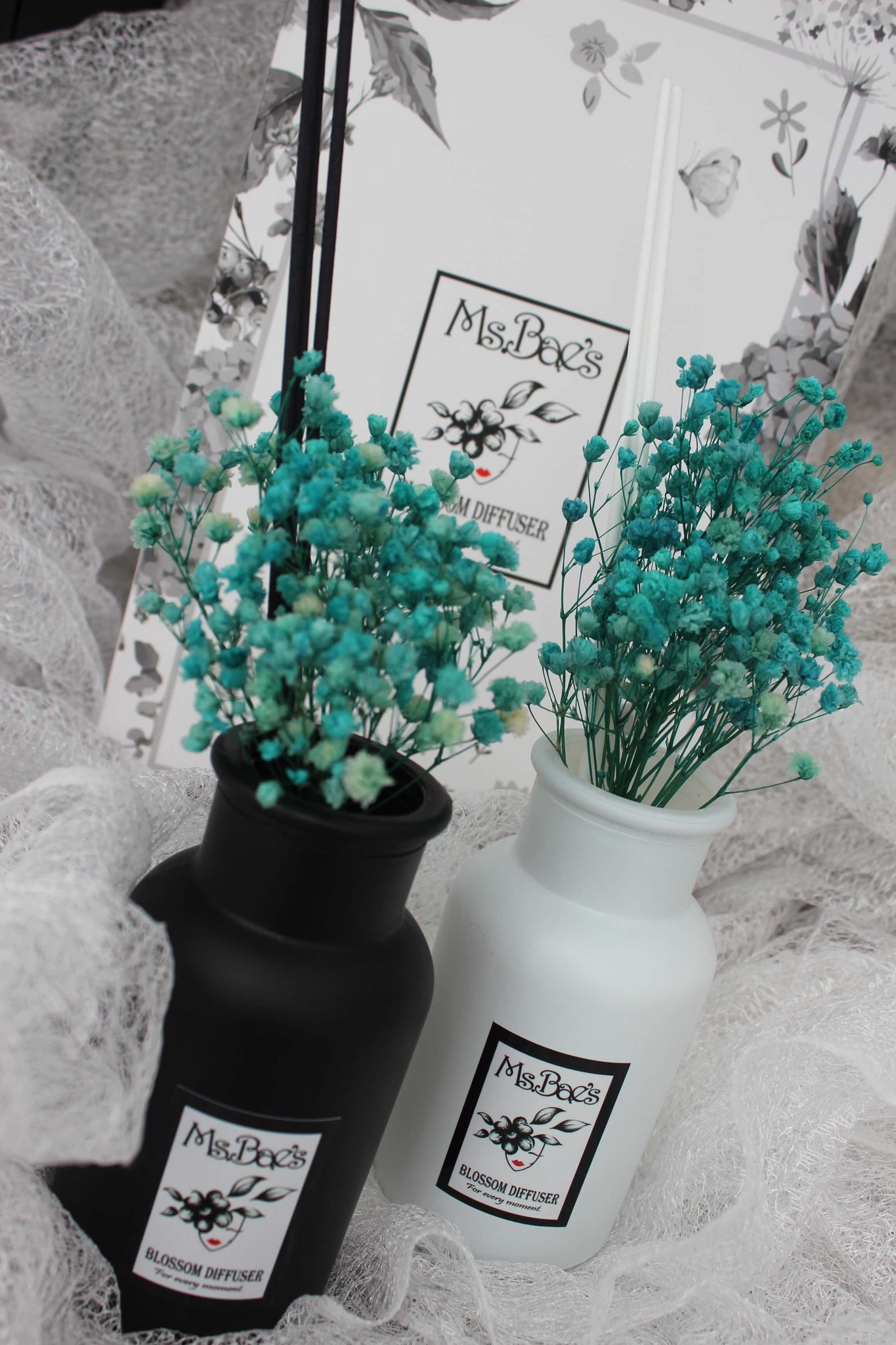 Lagoon Blue Baby's Breath Diffuser Set